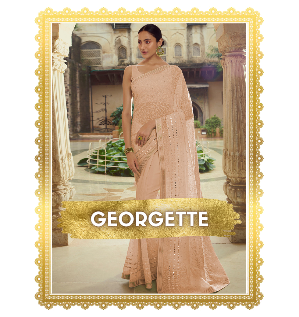 Explore Stunning Georgette Sarees Online in India | Buy Elegant Georgette Sarees at Raj Silk Villa