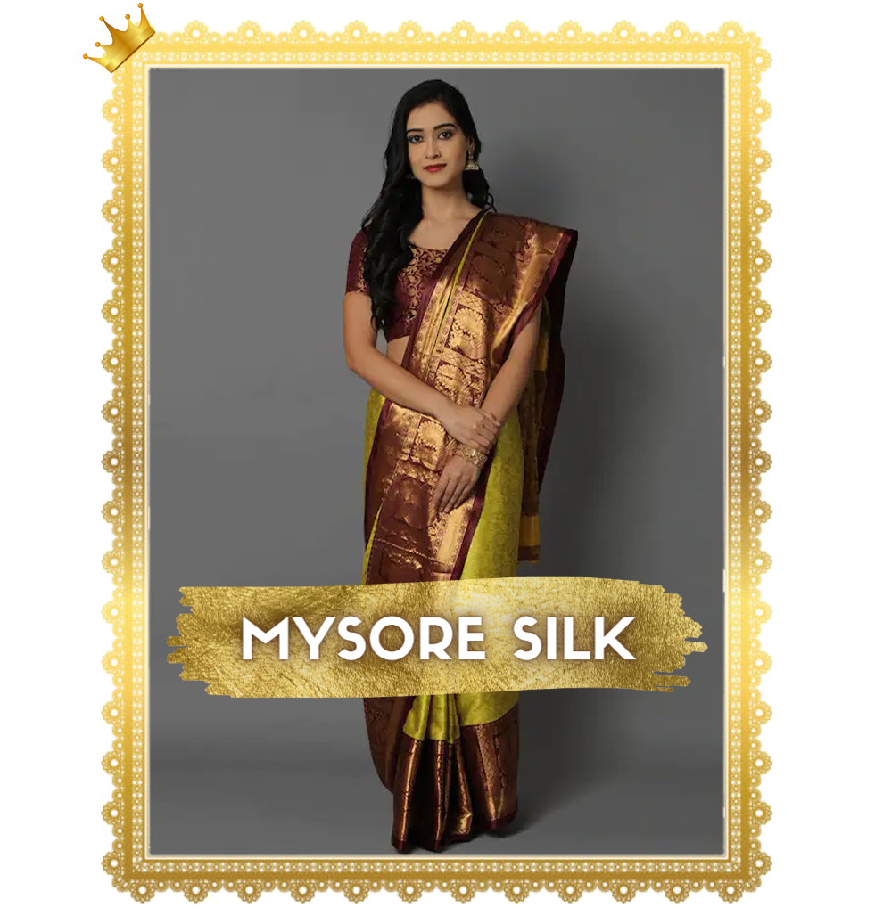 Pure Mysore Silk Saree | 110 Grams | Raj Silk Villa - Raj Silk Villa