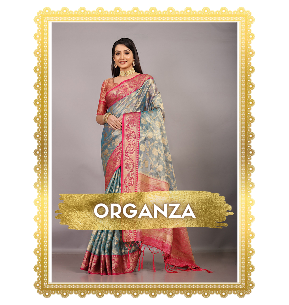 Buy Online Organza sarees in Hubli | India||Buy Now