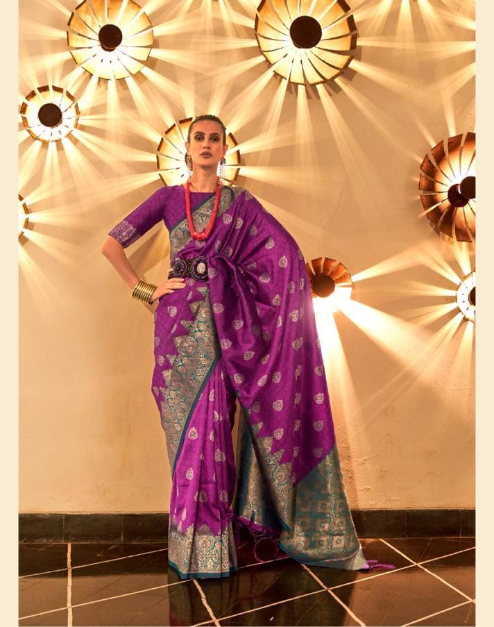 Buy Pattu Soft Silk Jacquard Weaving Saree in India