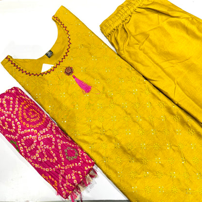 Chanderi Silk | Designer Chudidar Set