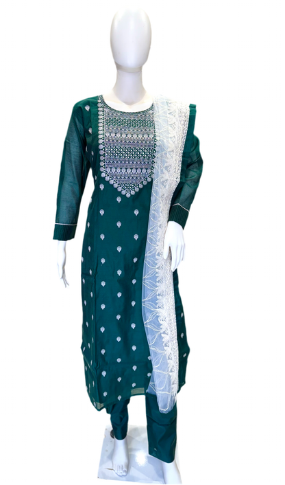 Chanderi Silk | Designer Chudidar Set