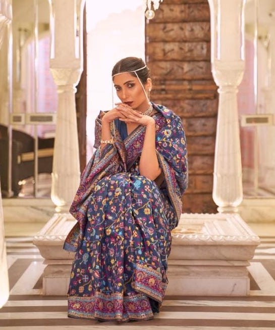 Kashmiri Modal Silk Sarees | Handloom Weaved