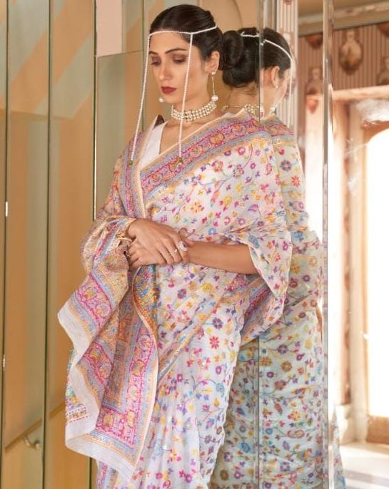 Kashmiri Modal Silk Sarees | Handloom Weaved