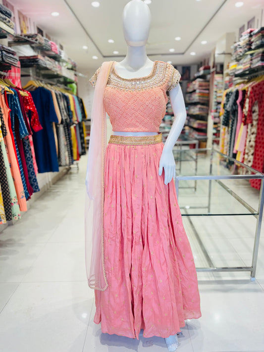 Georgette Designer Work Lehenga