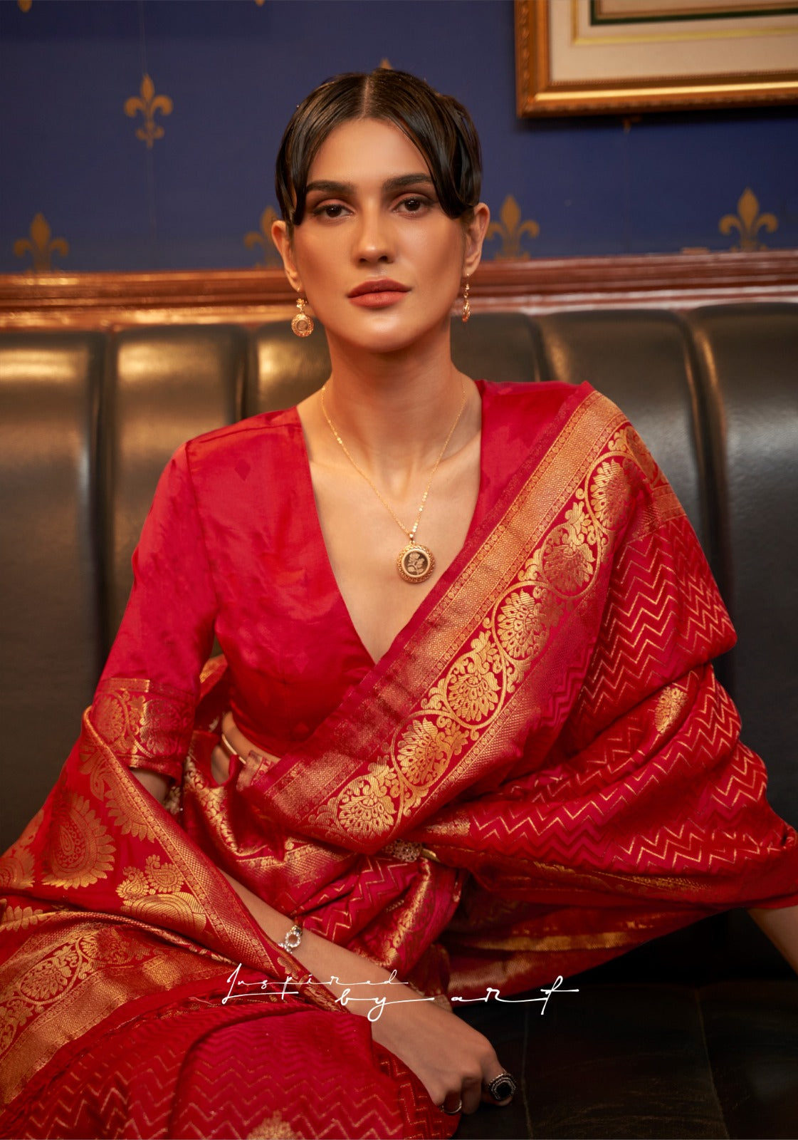 Kanchivaram silk saree Rich pallu with blouse