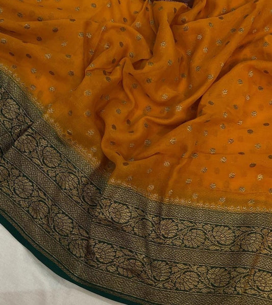 Banarasi Khaddi Chiffon Saree