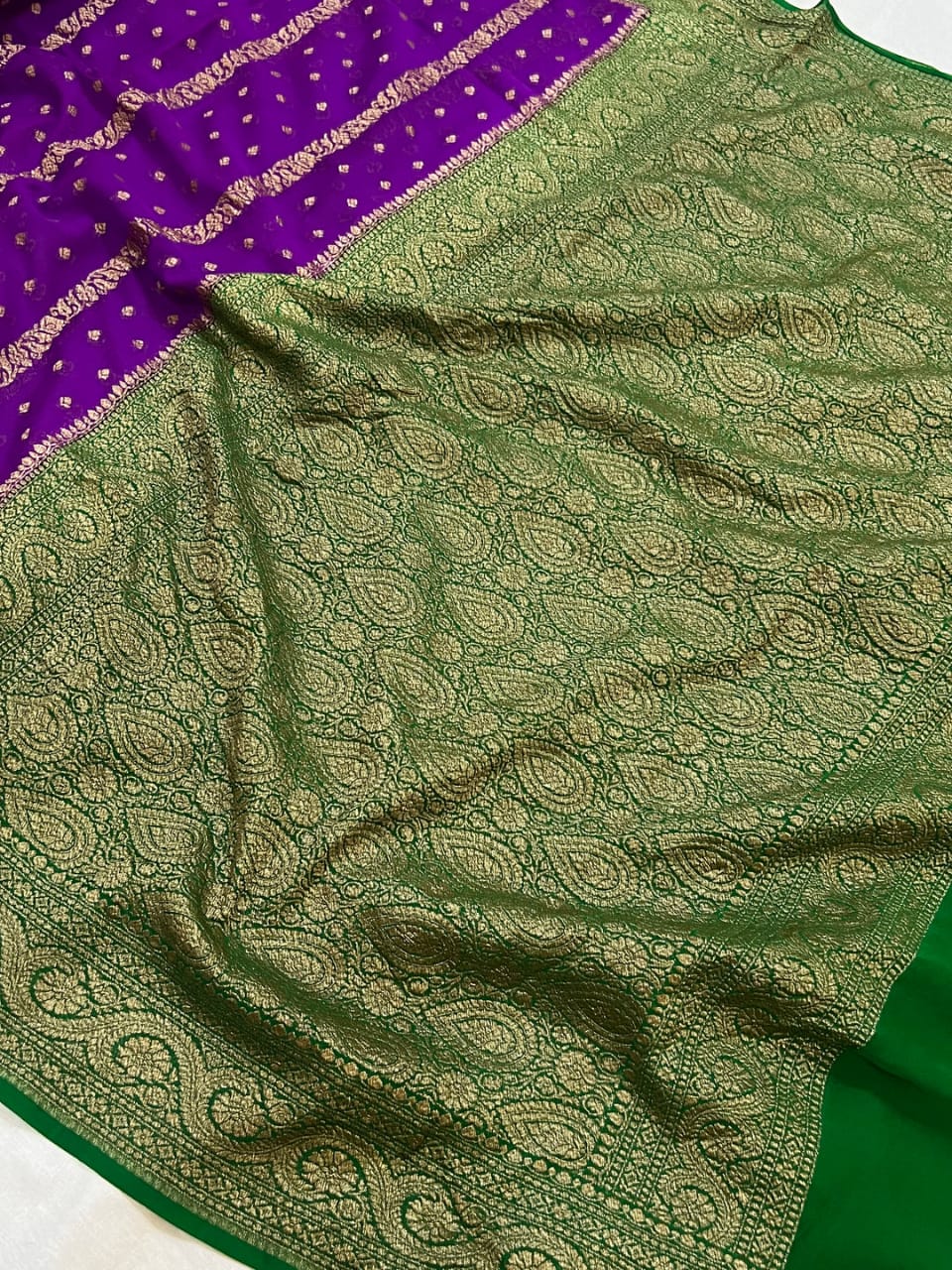 Banarasi Khaddi Chiffon Saree