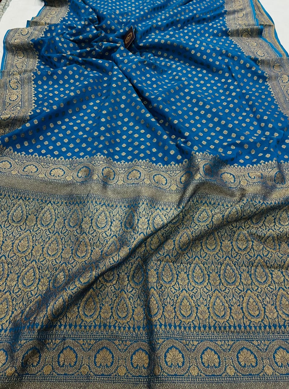 Banarasi Khaddi Chiffon Saree