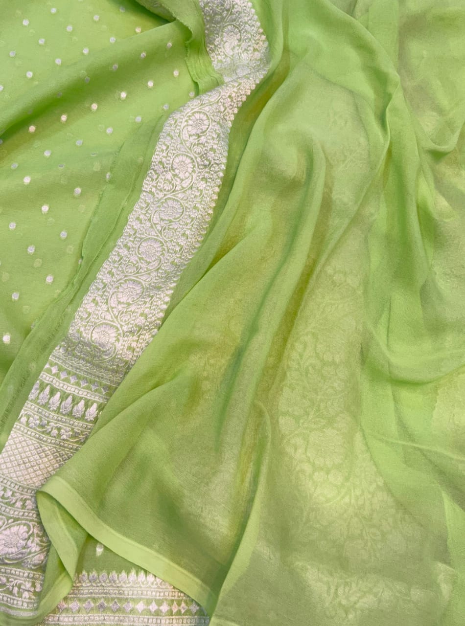 Banarasi Khaddi Chiffon Saree