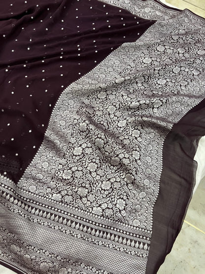 Banarasi Khaddi Chiffon Saree