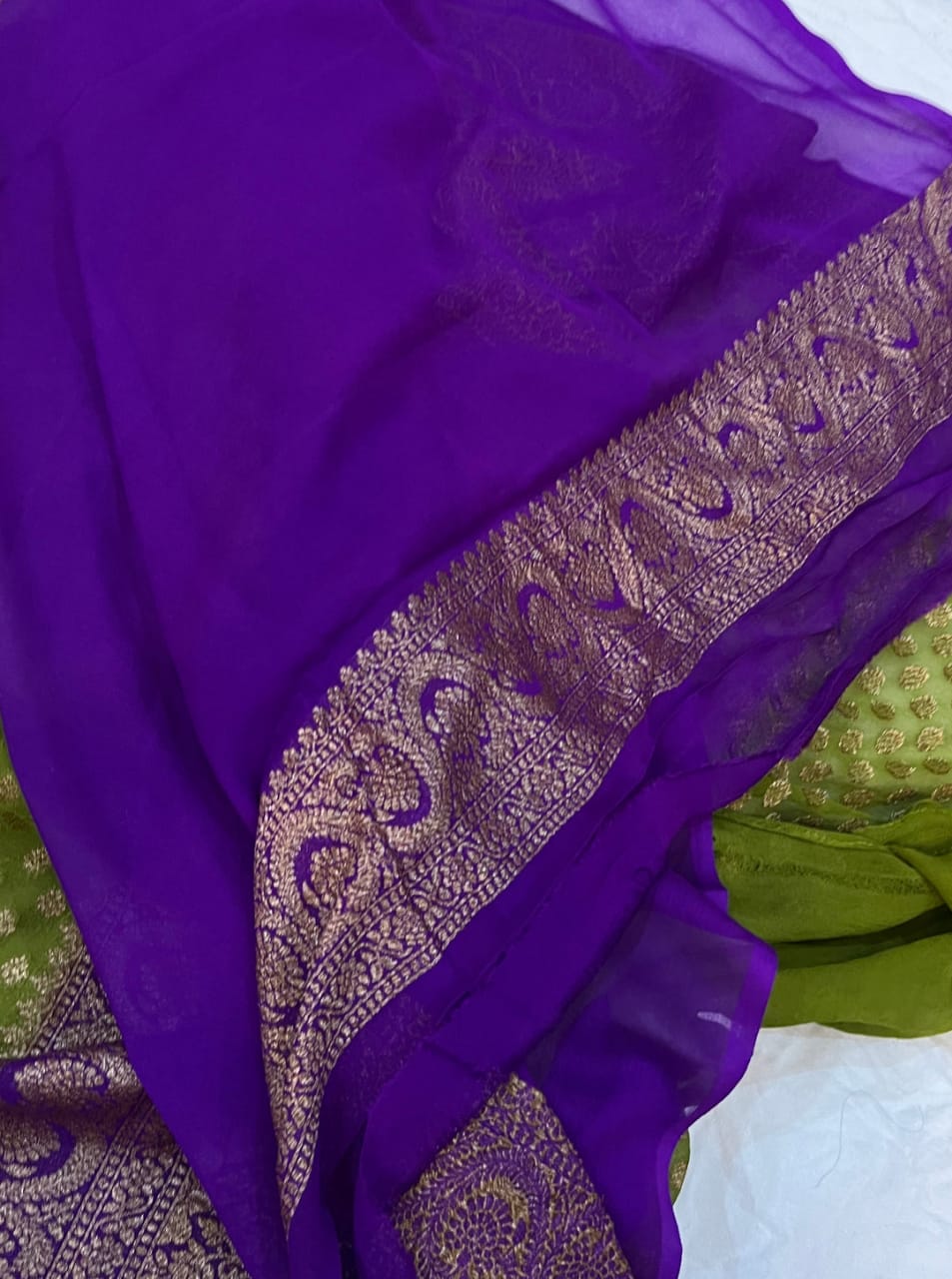 Banarasi Khaddi Chiffon Saree