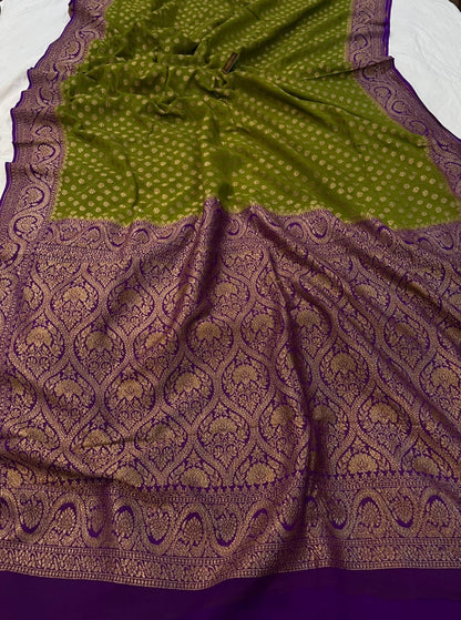 Banarasi Khaddi Chiffon Saree