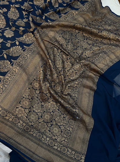 Banarasi Khaddi Chiffon Saree