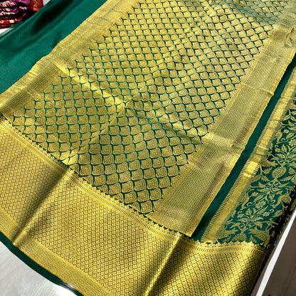 Brocade Mysore Silk Saree | 120 grams | Zari Weaving
