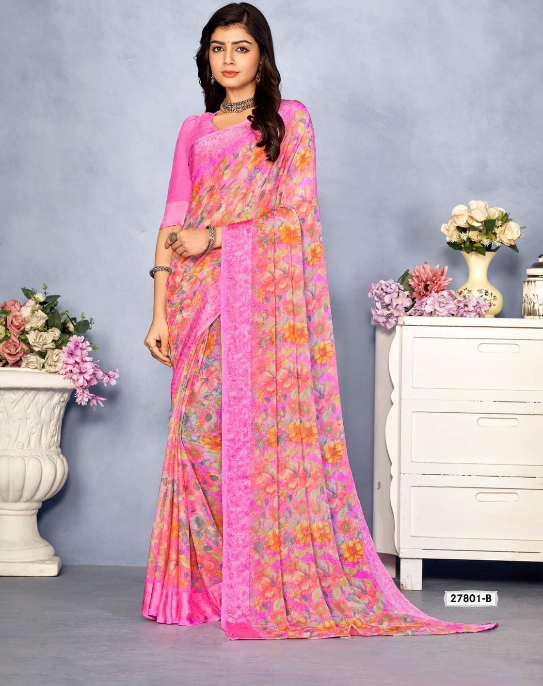 Soft Chiffon Printed Saree