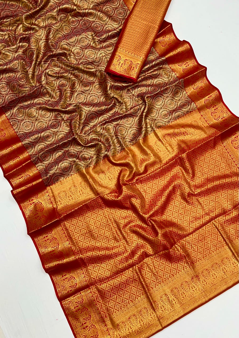 Soft Silk Semi Kanchivaram Saree