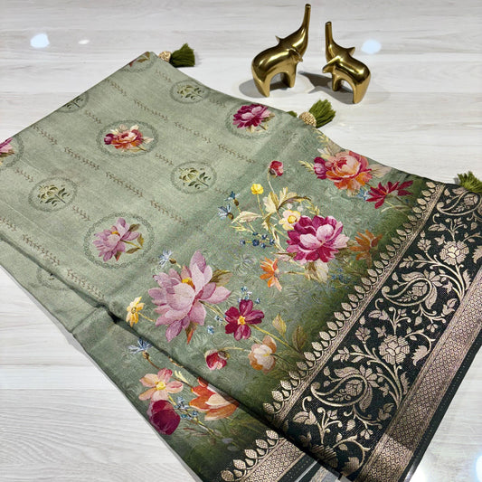 Kalamkari Printed Silk Saree