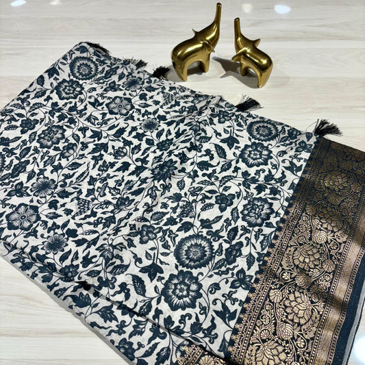 Kalamkari Printed Silk Saree