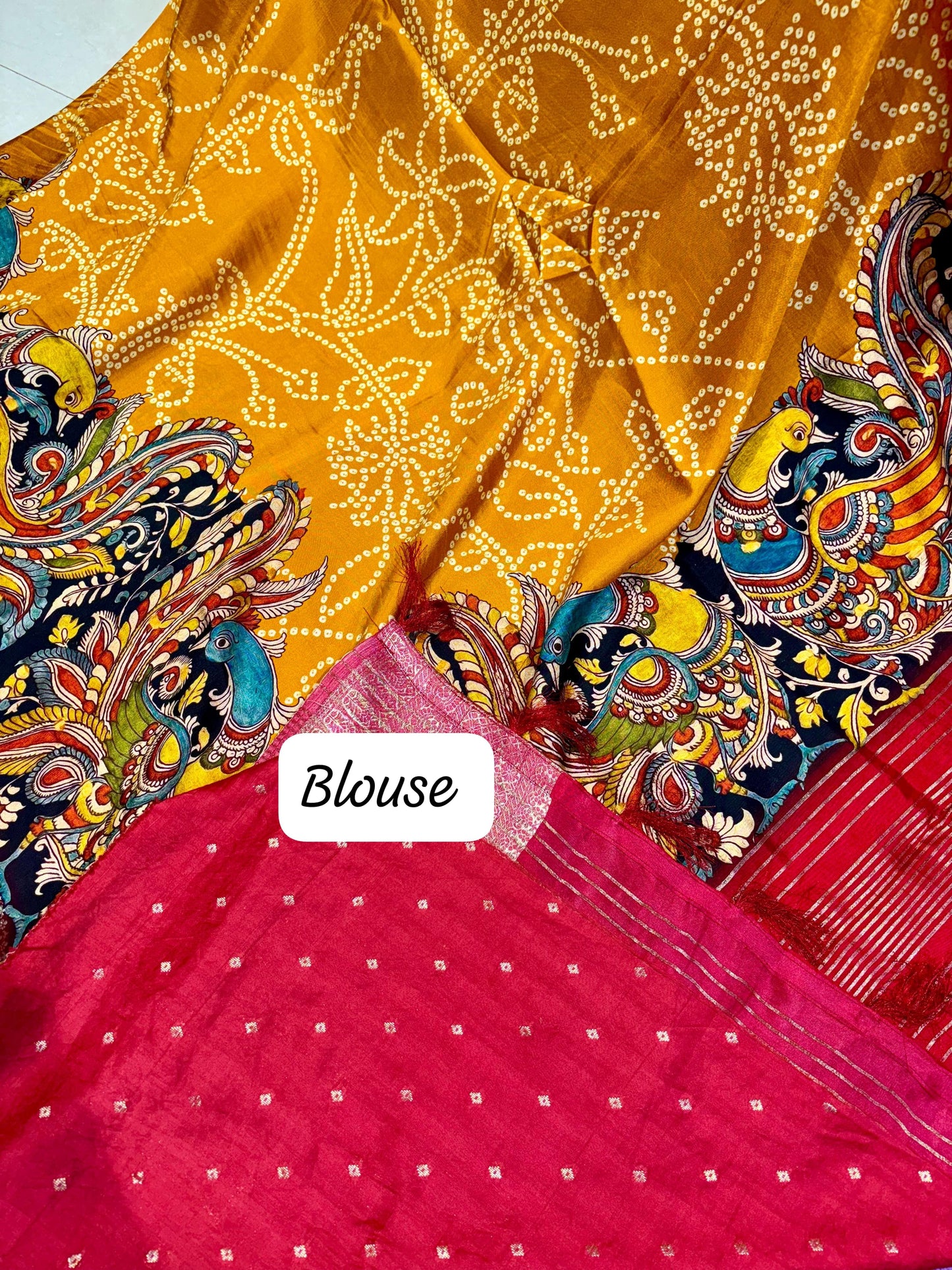 Printed Kalamkari Silk Saree