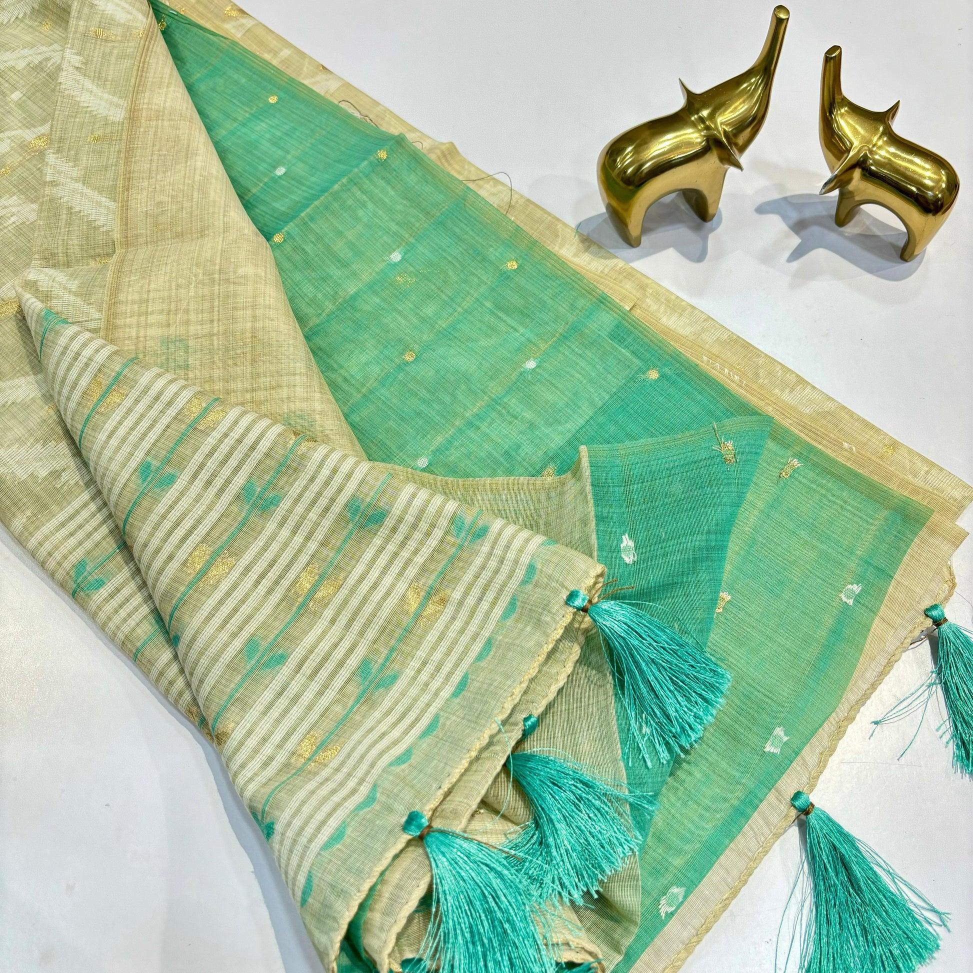 Khadi Linen Silk Saree