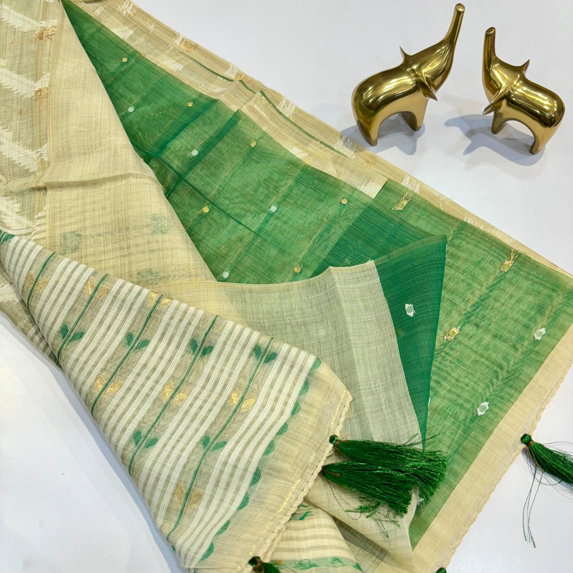 Khadi Linen Silk Saree