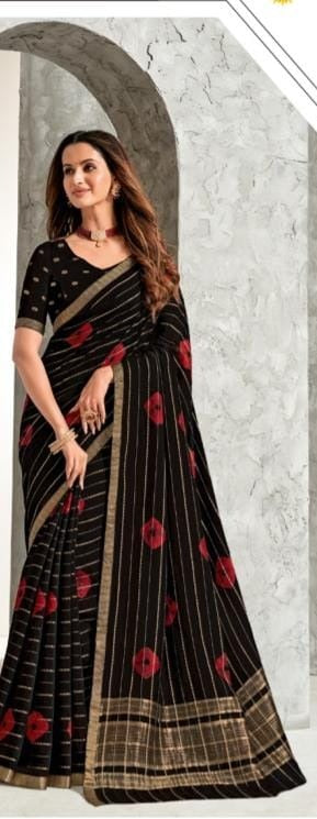 Designer Chiffon Crepe Saree