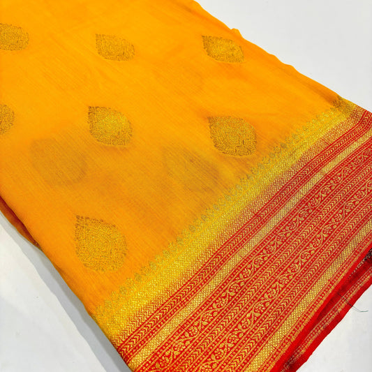 Pure Viscose Banaras Saree