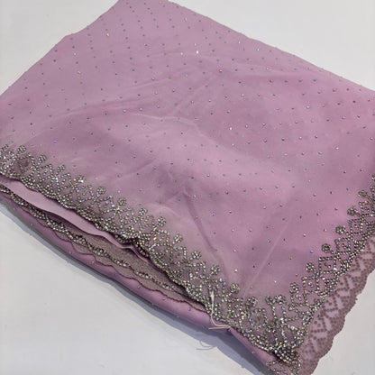 Pure Chiffon Velvet Saree