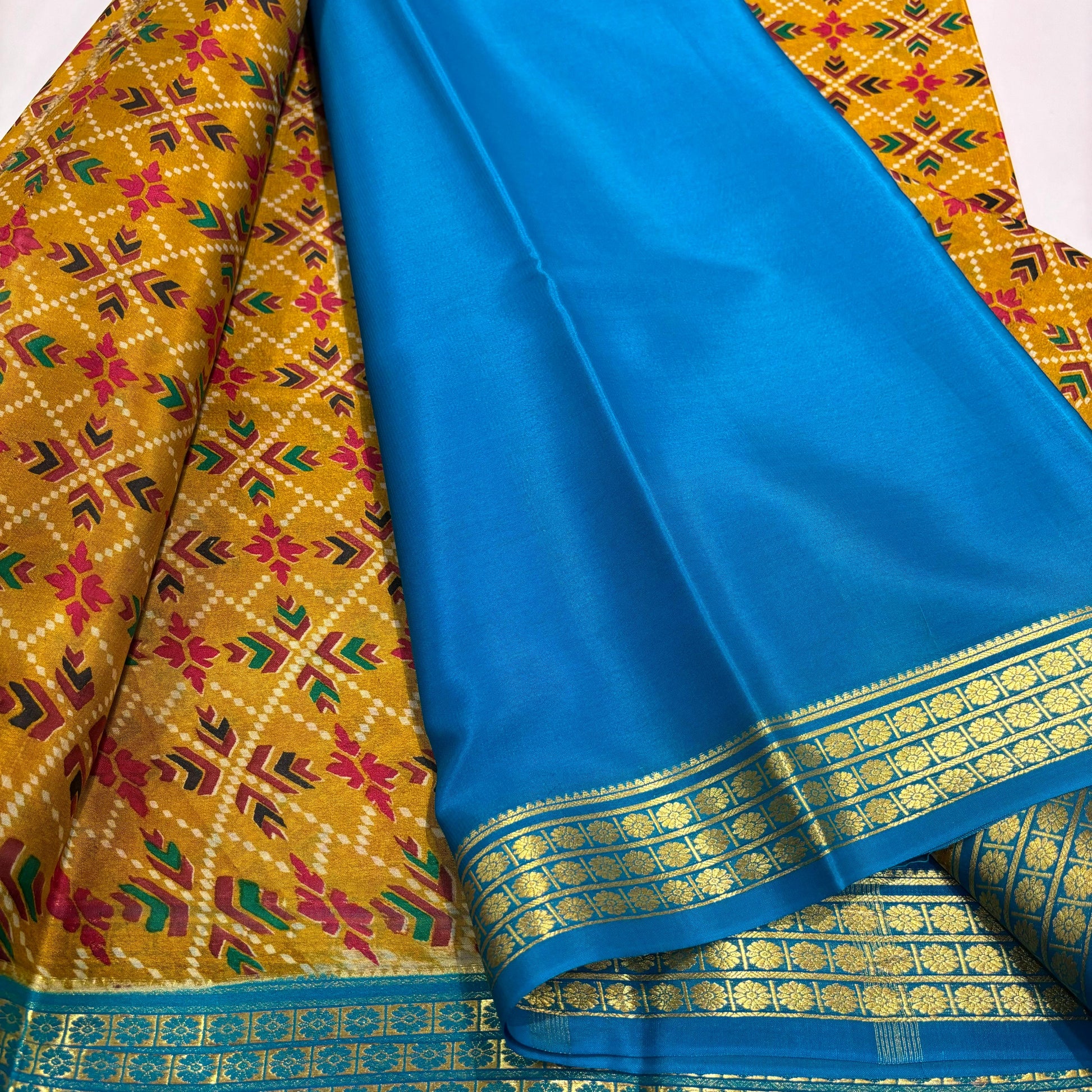 Pure Mysore Printed Silk Saree