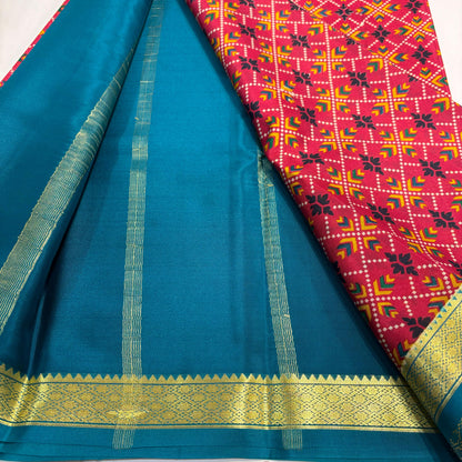 Pure Mysore Printed Silk Saree