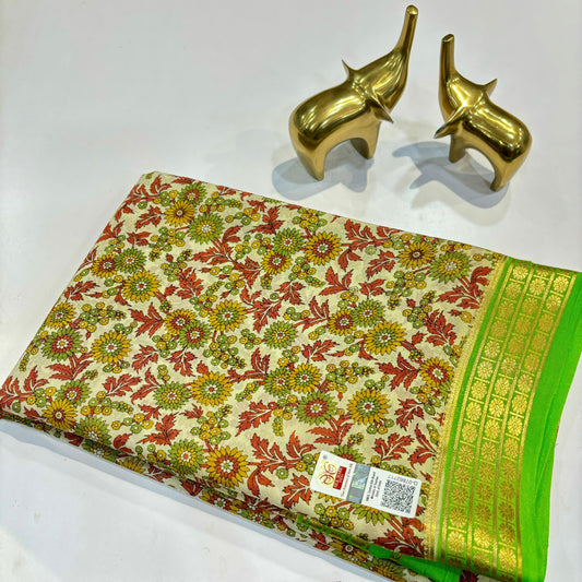 Pure Mysore Printed Silk Saree