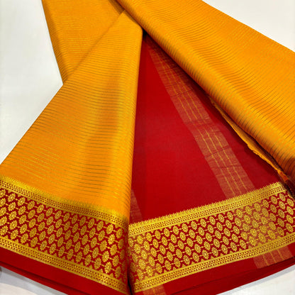 Pure Mysore Silk Saree | 120 grams | KSIC grade