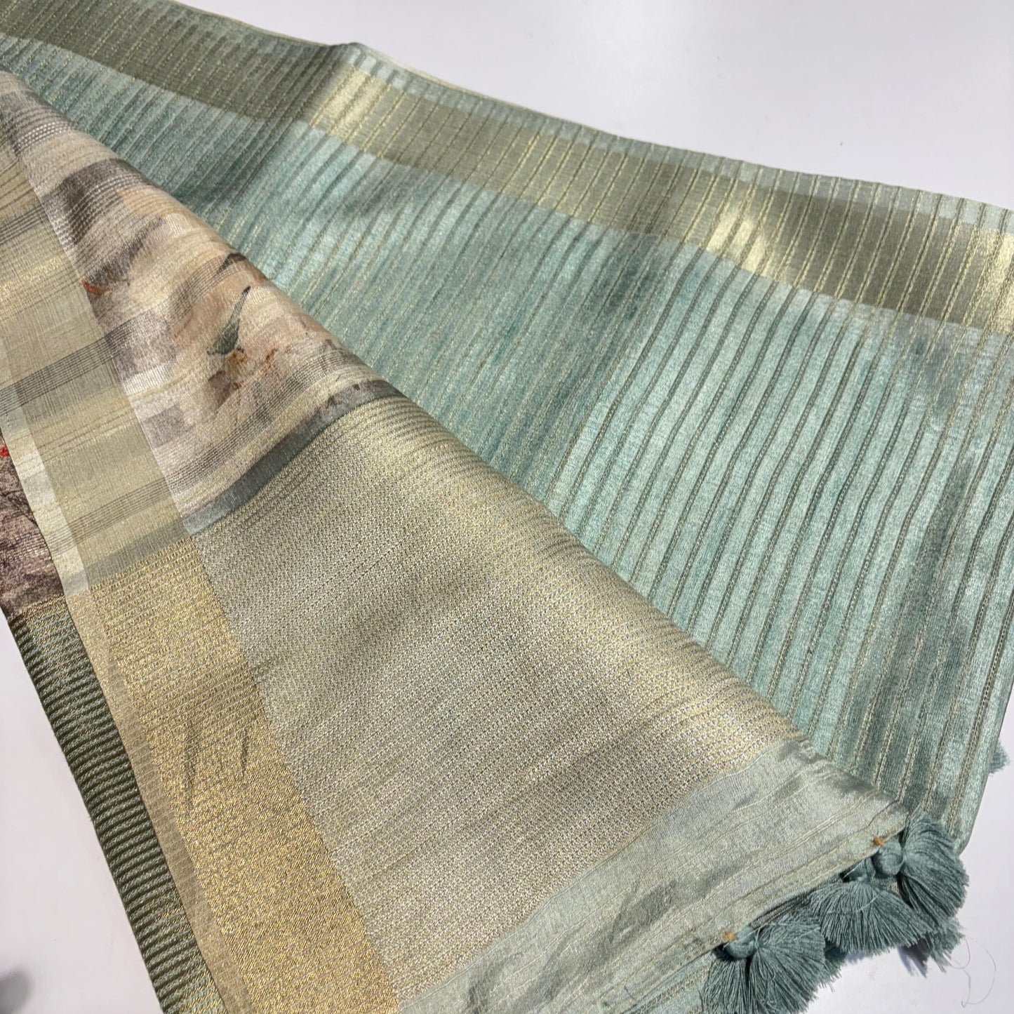 Soft Dhupion Printed Silk Saree