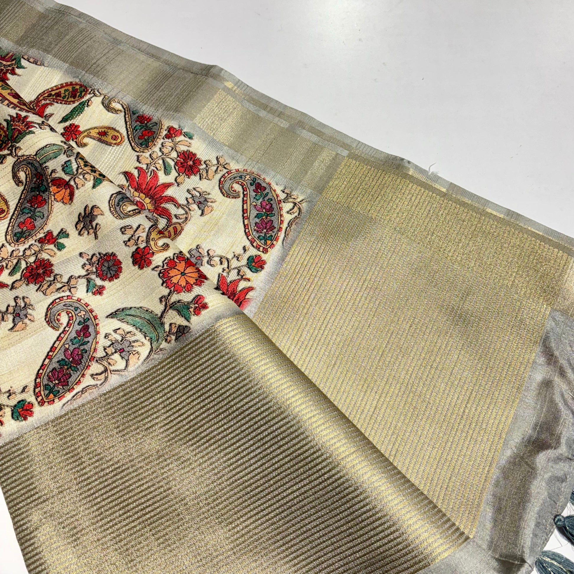 Soft Dhupion Printed Silk Saree