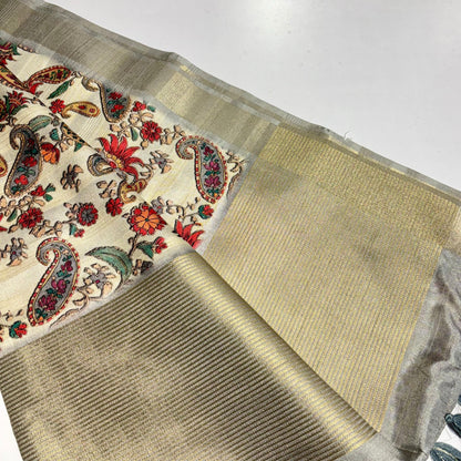 Soft Dhupion Printed Silk Saree