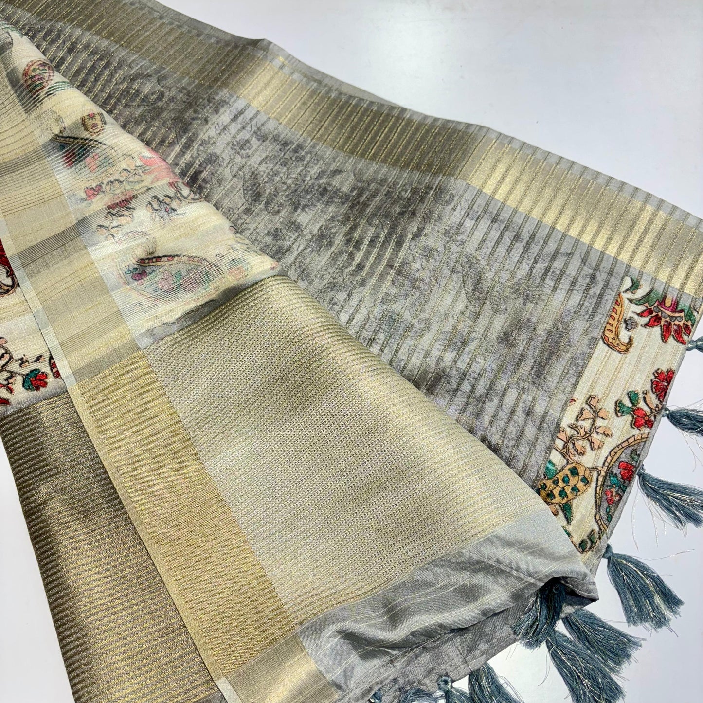 Soft Dhupion Printed Silk Saree