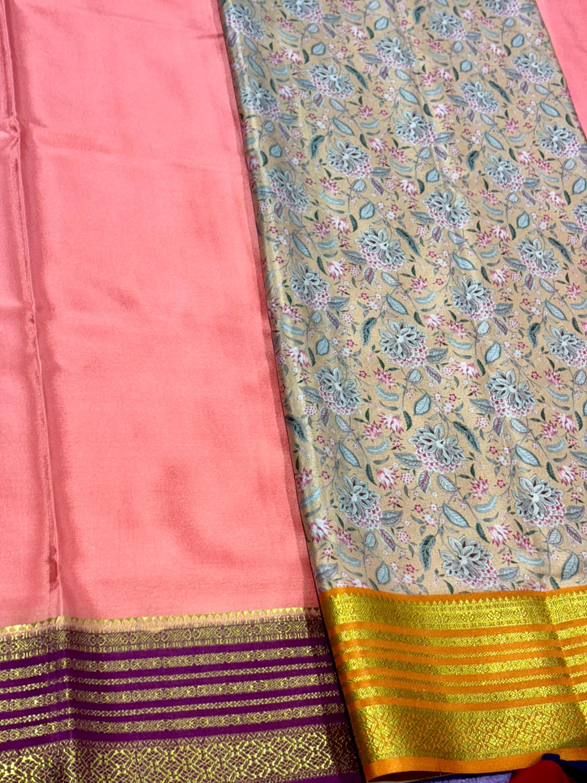 Printed Pure Mysore Silk Saree