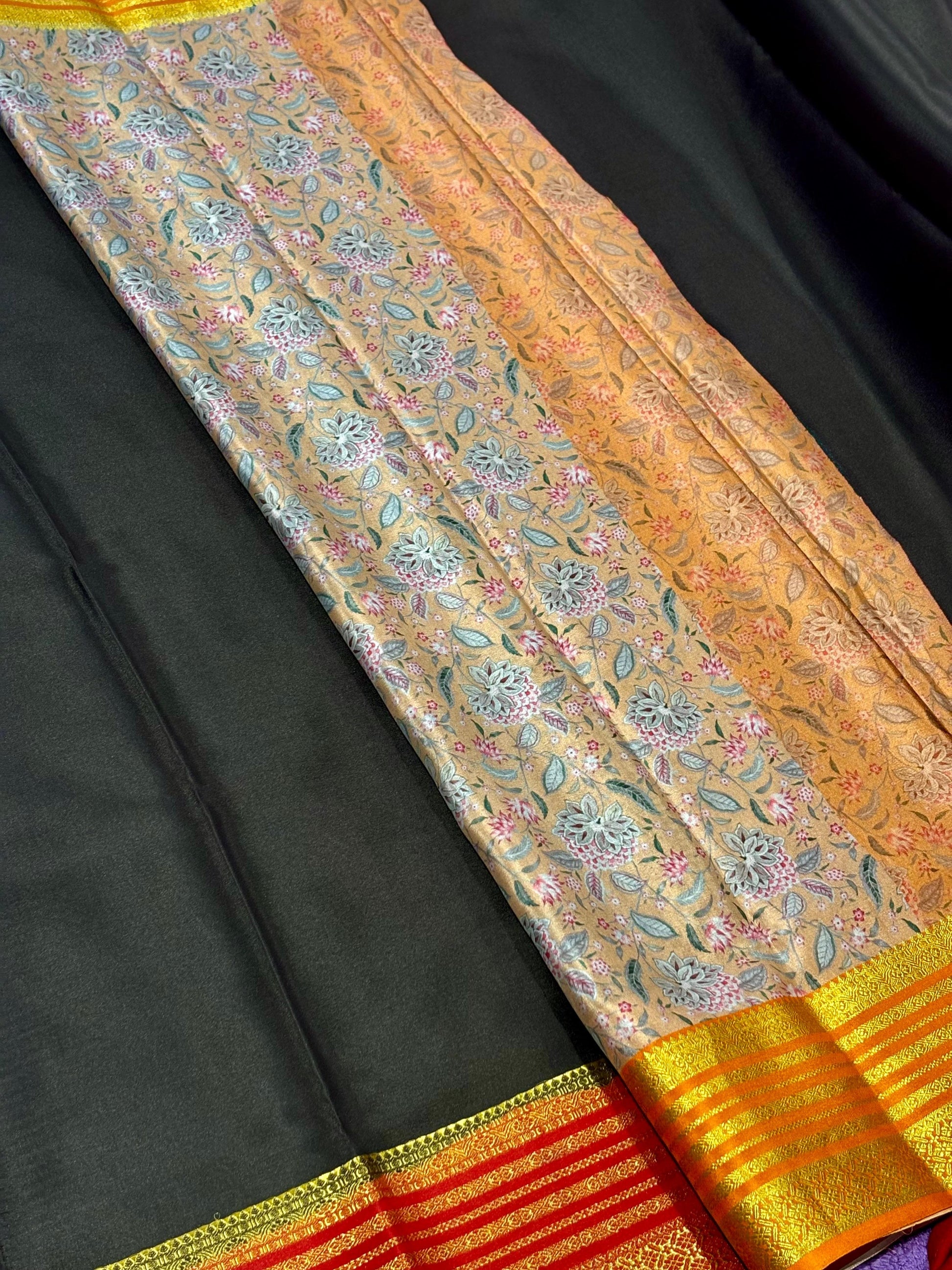 Printed Pure Mysore Silk Saree