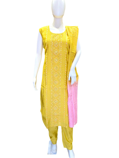 Designer Chanderi Silk Chudidar