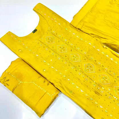 Designer Chanderi Silk Chudidar