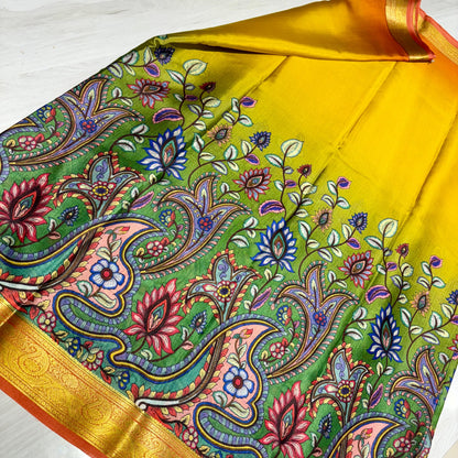 Printed Mysore Silk Saree