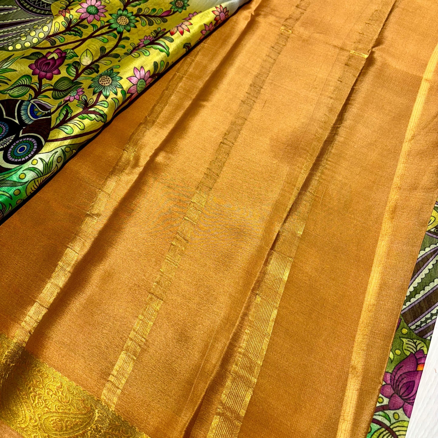 Printed Mysore Silk Saree