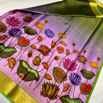 Printed Mysore Silk Saree