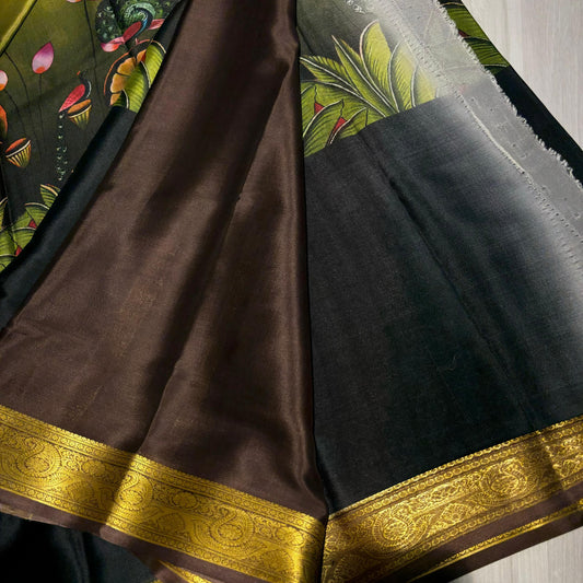 Printed Mysore Silk Saree