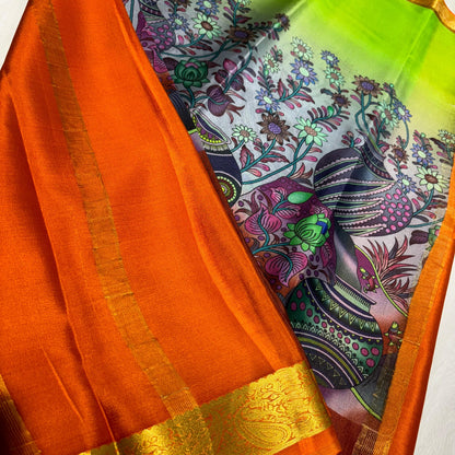 Printed Mysore Silk Saree