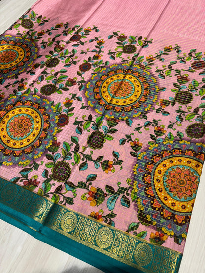 Printed Mysore Silk Saree