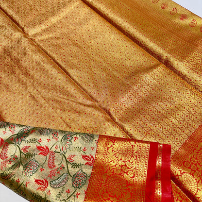 Kanchivaram Tissue Semi Silk Saree