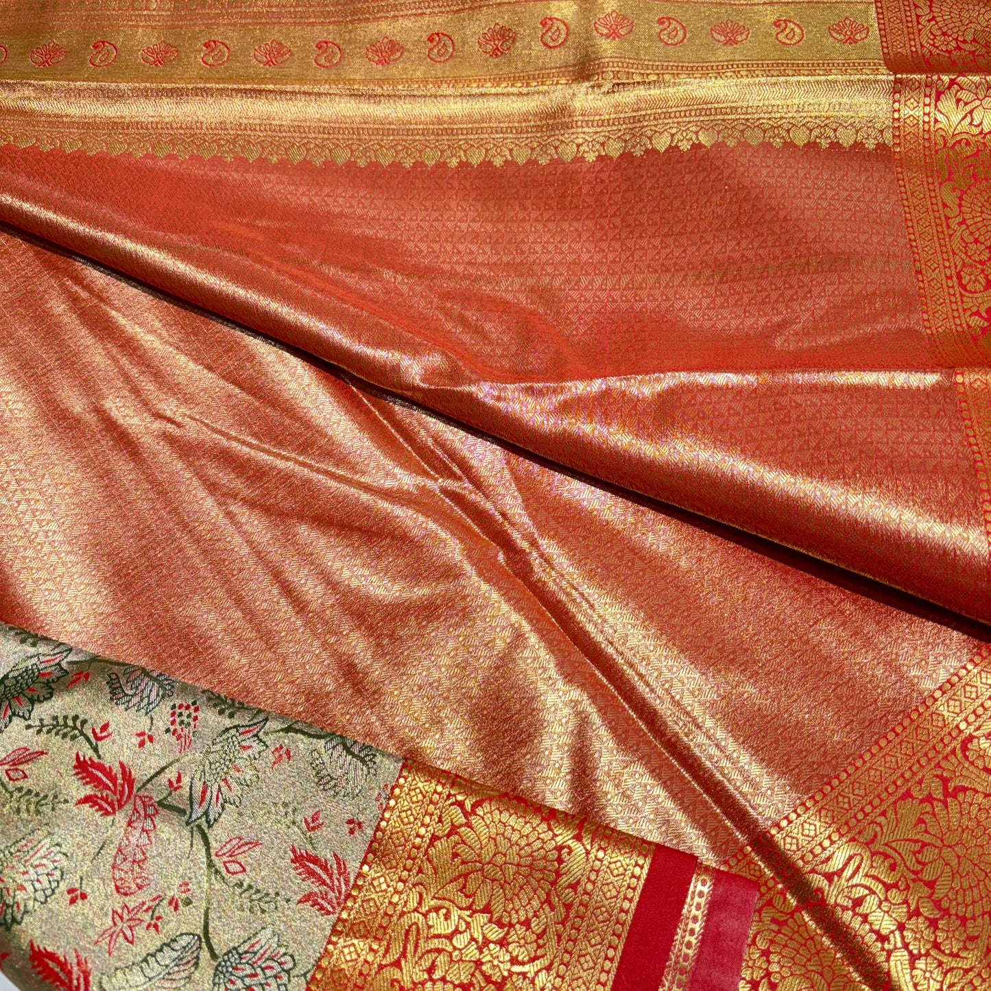 Kanchivaram Tissue Semi Silk Saree