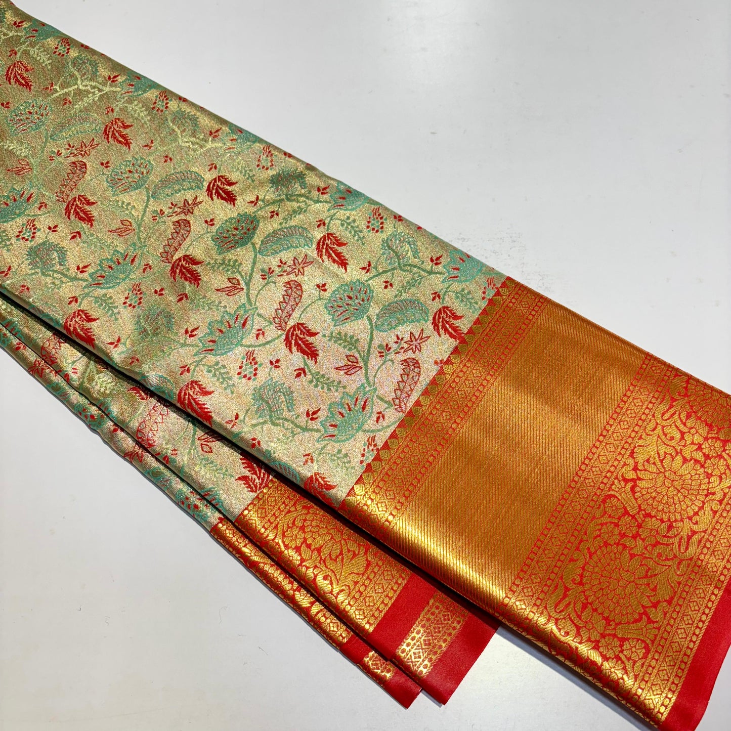 Kanchivaram Tissue Semi Silk Saree